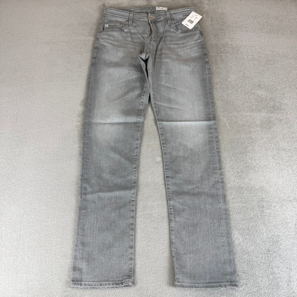 AG Tellis Modern Slim Jeans Mens 33x34 Huerta Gray Stretch Straight $215 New NWT